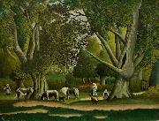 Landscape with Milkmaids, Henri Rousseau